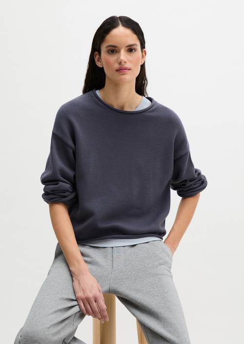 DfC Pullover loose Blue Graphite in Frontalansicht