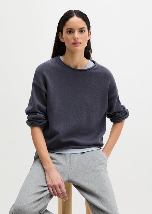DfC Pullover loose — Blue Graphite