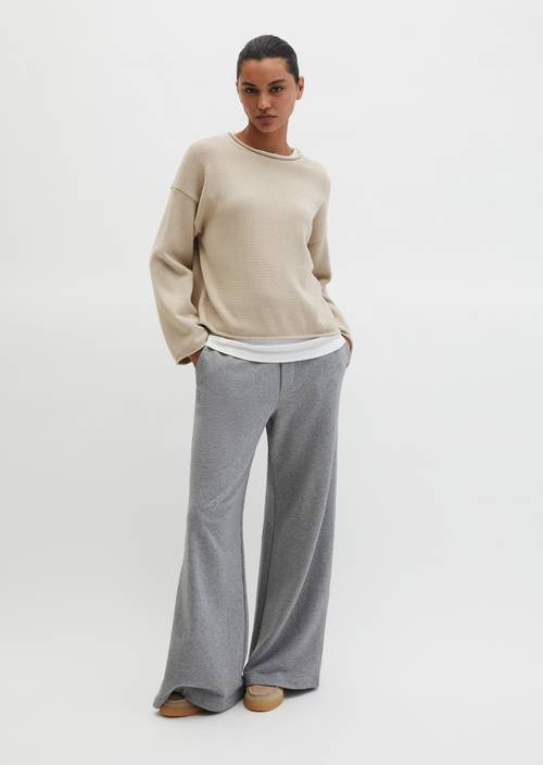 DfC Pullover loose Linen Beige in Frontalansicht