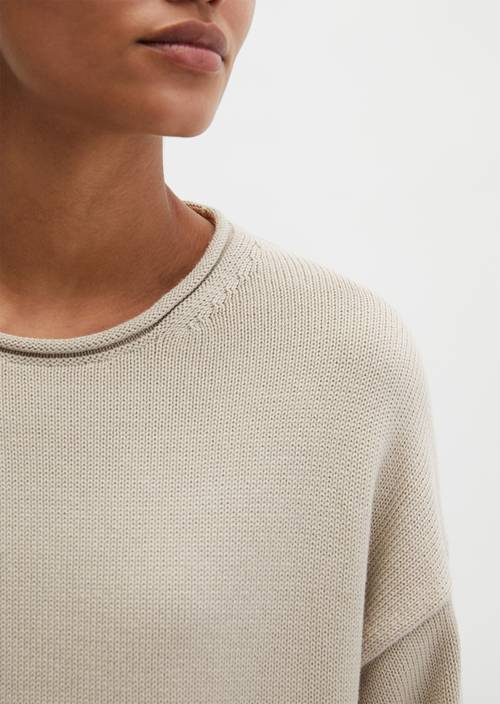 DfC Pullover loose Linen Beige in Detailansicht