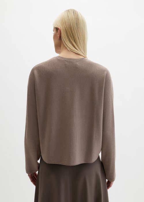 V-Neck-Pullover oversize — Chalky Brown