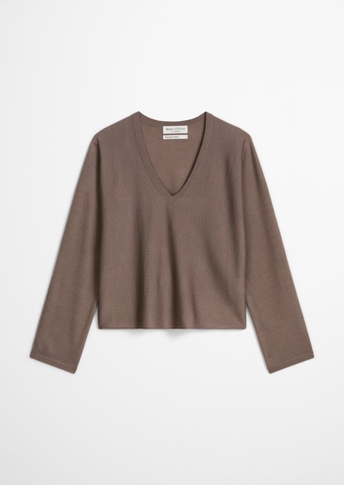 V-Neck-Pullover oversize — Chalky Brown