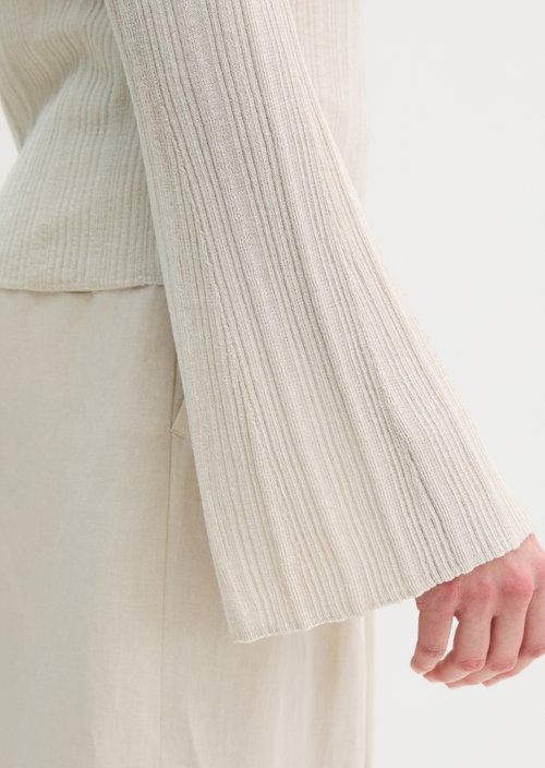 Fine knit sweater slim — Grey Silk