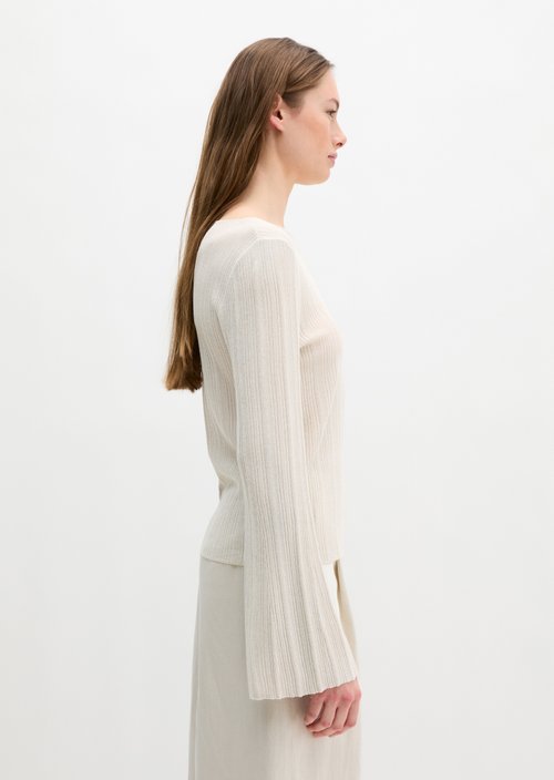 Fine knit sweater slim — Grey Silk