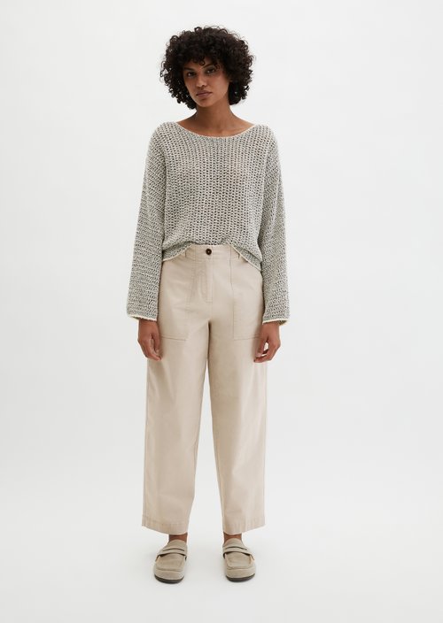 Ajour sweater loose — Offwhite