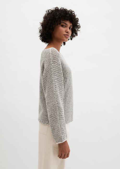 Ajour sweater loose — Offwhite