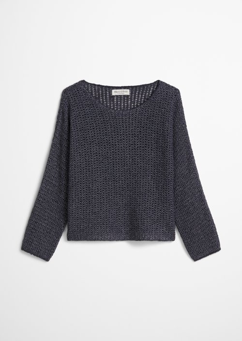 Ajour sweater loose — Dark Blue