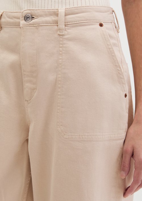 Pants model Lara barrel cropped — Grey Silk
