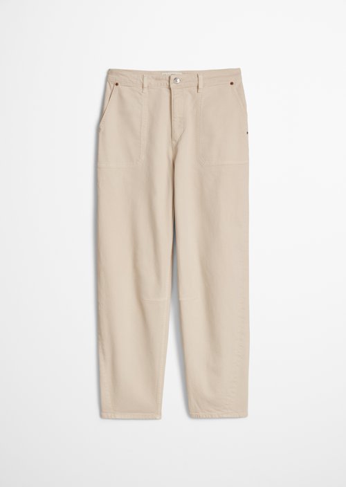 Pants model Lara barrel cropped — Grey Silk