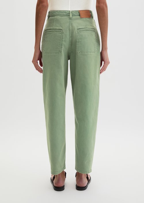 Pants model Lara barrel cropped — Fresh Sage