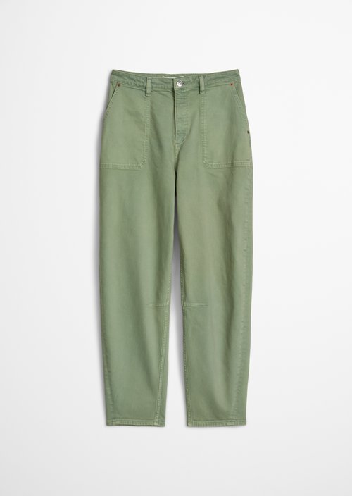 Pants model Lara barrel cropped — Fresh Sage