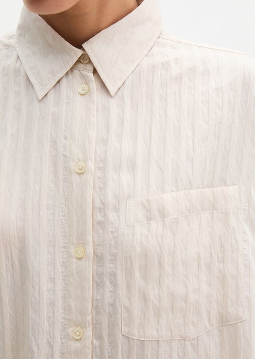 Boyfriend blouse loose — Grey Silk