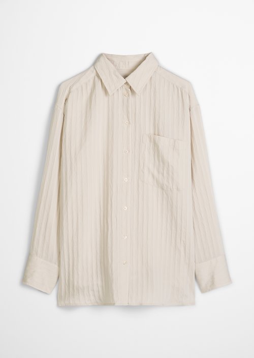 Boyfriend blouse loose — Grey Silk