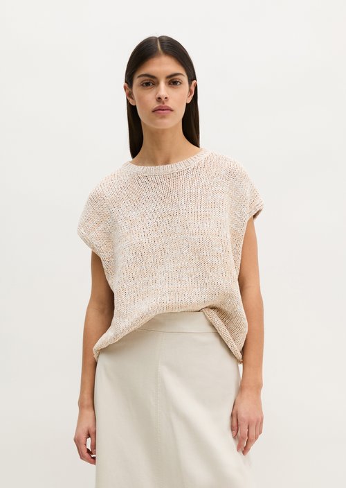 Calf-length skirt flared — Grey Silk