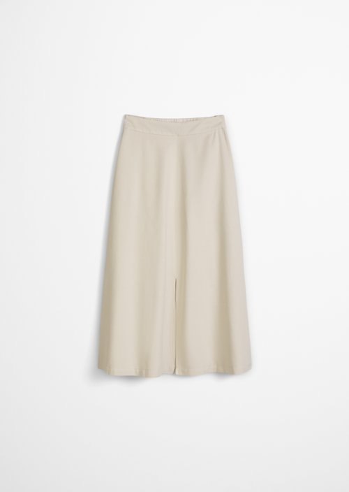 Calf-length skirt flared — Grey Silk