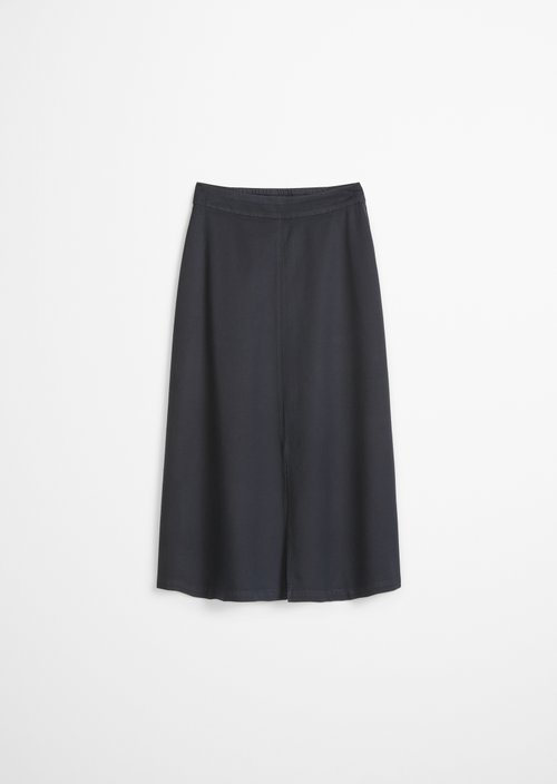 Calf-length skirt flared — Deep Night Blue