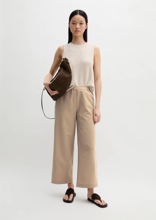 Pantalon style culotte Soft Mocca en vue de face