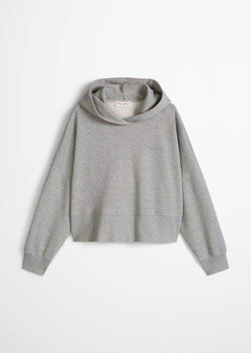 Relaxed hooded sweatshirt — Pure Grey Melange