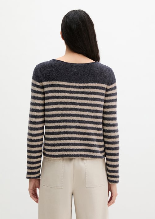Bouclé sweater regular — Dark Blue