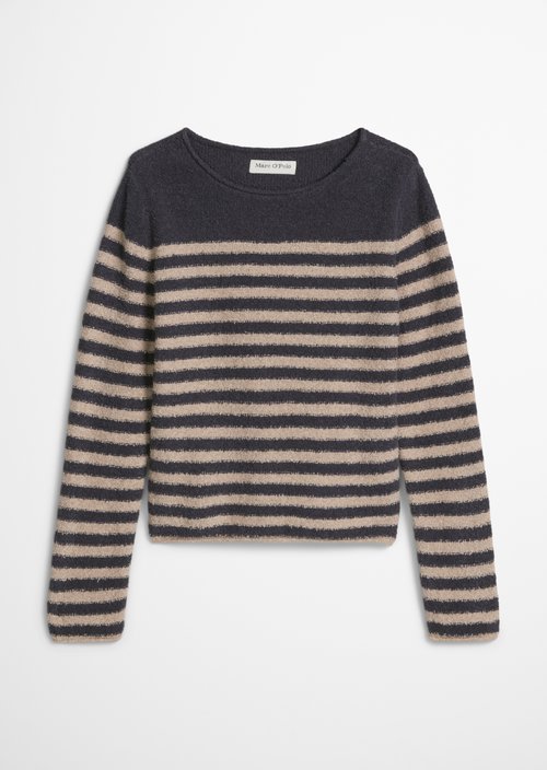 Bouclé sweater regular — Dark Blue