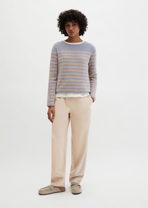 Bouclé sweater regular — Light Blue