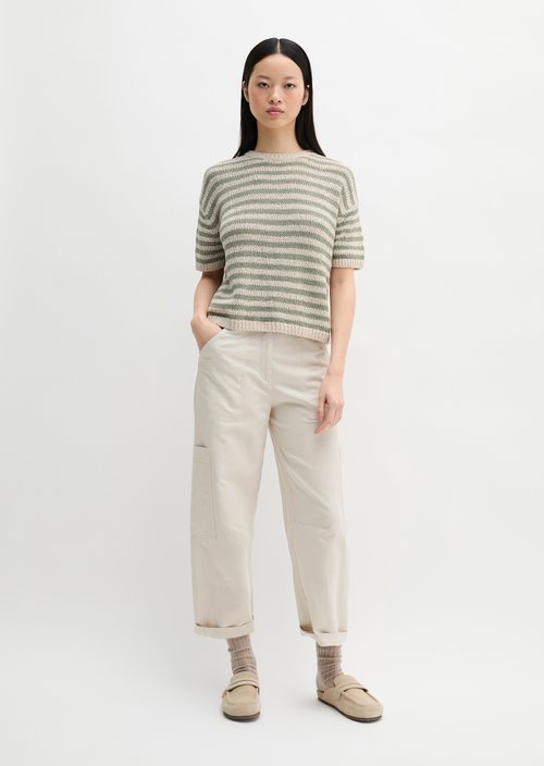 Short sleeve sweater loose — Light Beige