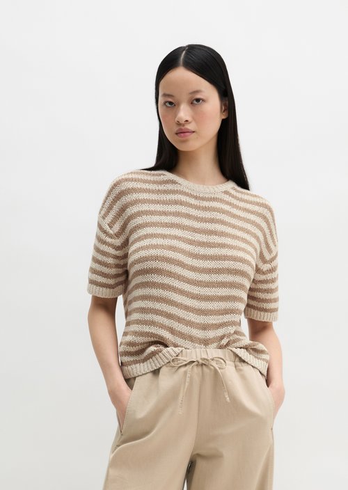 Short sleeve sweater loose — Light Beige