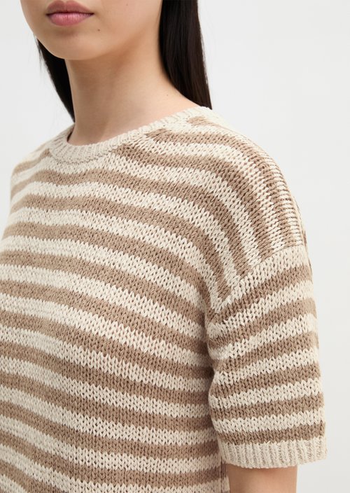 Short sleeve sweater loose — Light Beige