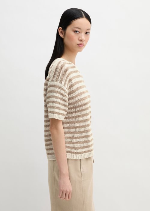 Short sleeve sweater loose — Light Beige