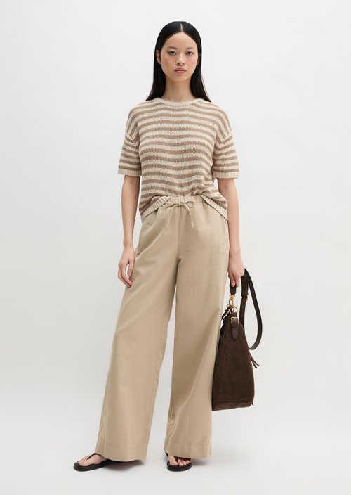 Short sleeve sweater loose — Light Beige