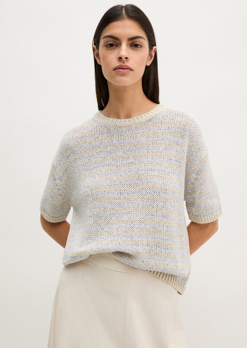Short sleeve sweater loose — Light Beige