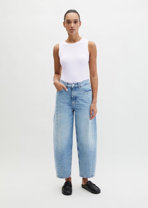 Jeans model Lara barrel cropped — Light Blue