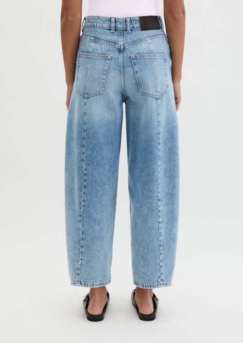 Jeans model Lara barrel cropped — Light Blue