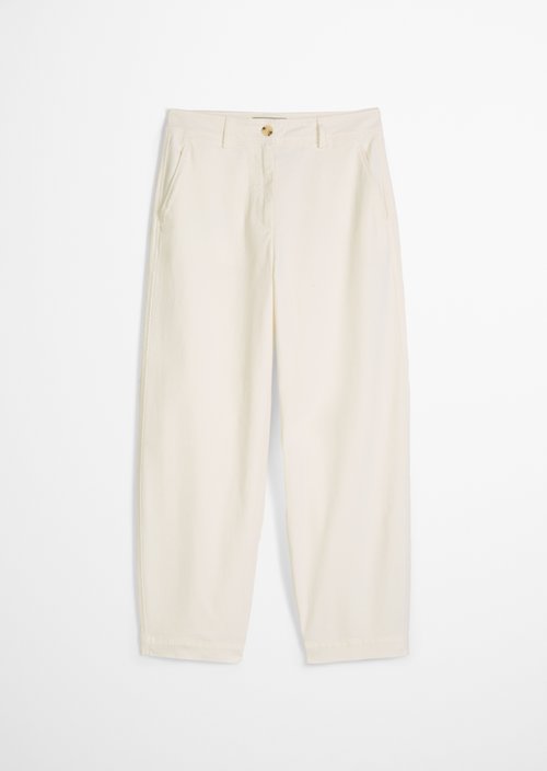 Pants model Minu barrel — White Cotton