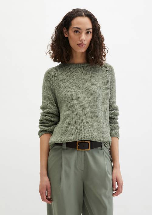 Pull oversize Fresh Sage en vue de face