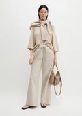 Wide pants made from organic cotton-TENCEL™ lyocell-linen blend
