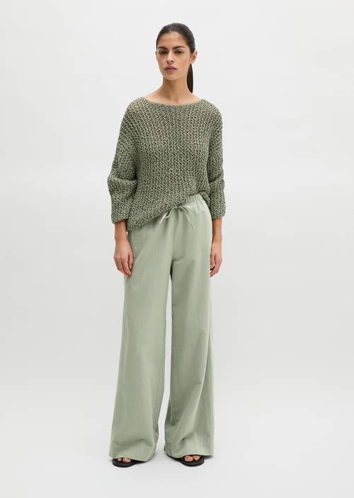 Pantaloni larghi Fresh Sage in vista frontale