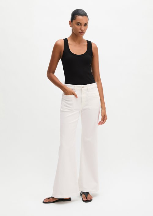 Jeans model Caya flared — White