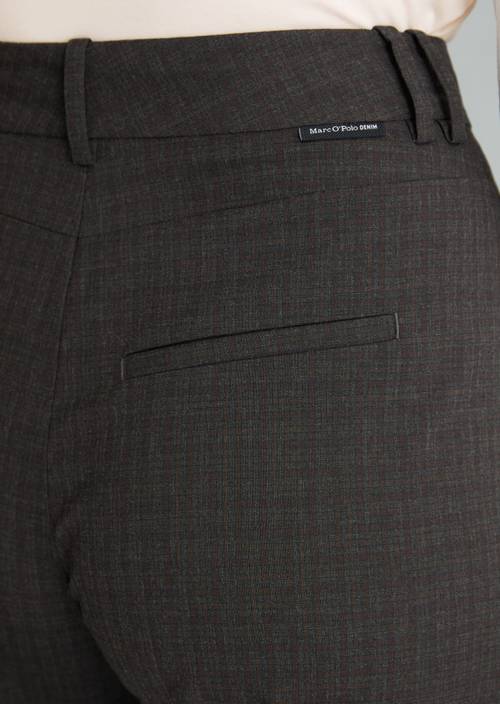Karierte Hose relaxed Dark Grey in Detailansicht