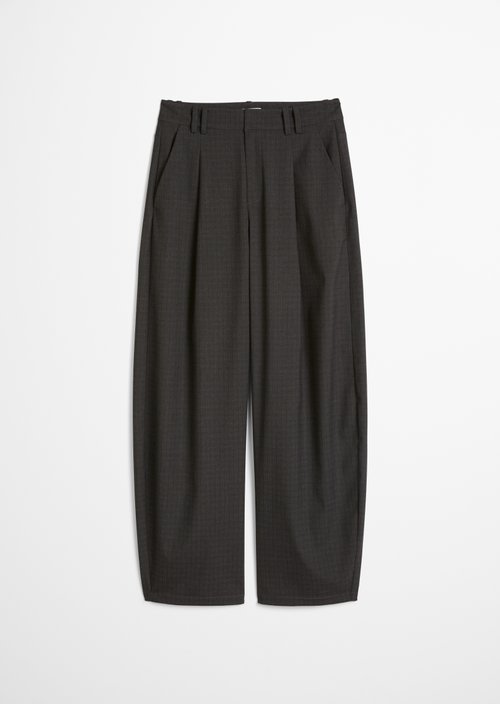 Casual Checkered Pants — Dark Grey