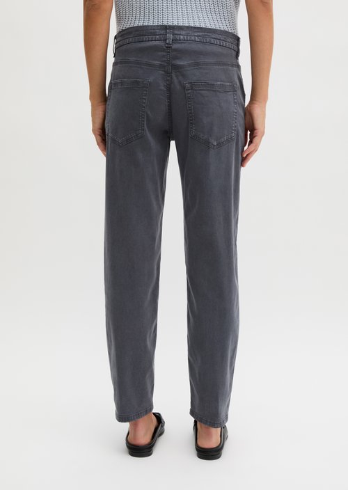 Pants model Theda boyfriend cropped — Blue Graphite