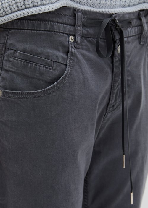 Pants model Theda boyfriend cropped — Blue Graphite
