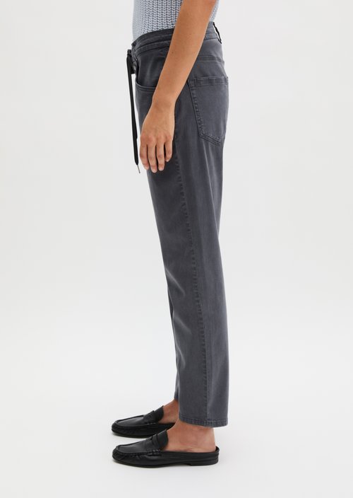 Pants model Theda boyfriend cropped — Blue Graphite