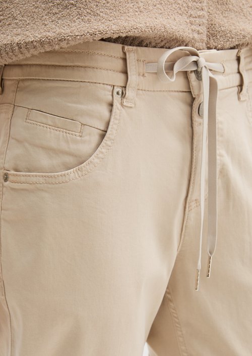 Pants model Theda boyfriend cropped — Linen Beige