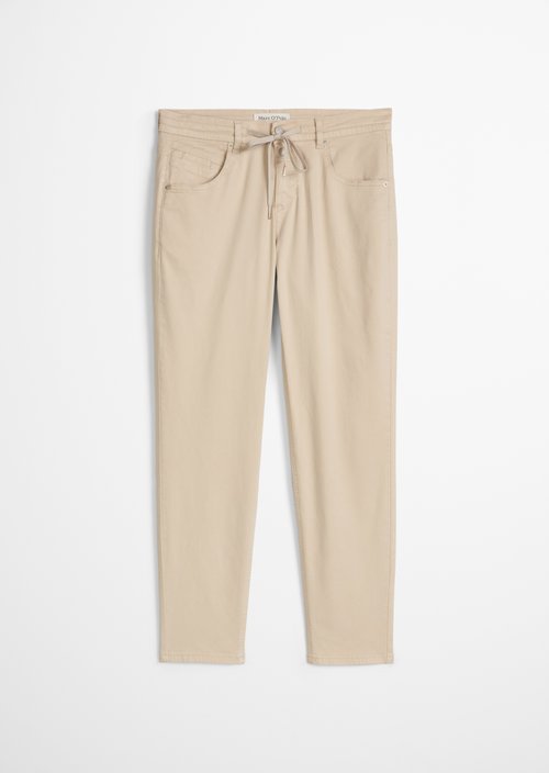 Pants model Theda boyfriend cropped — Linen Beige
