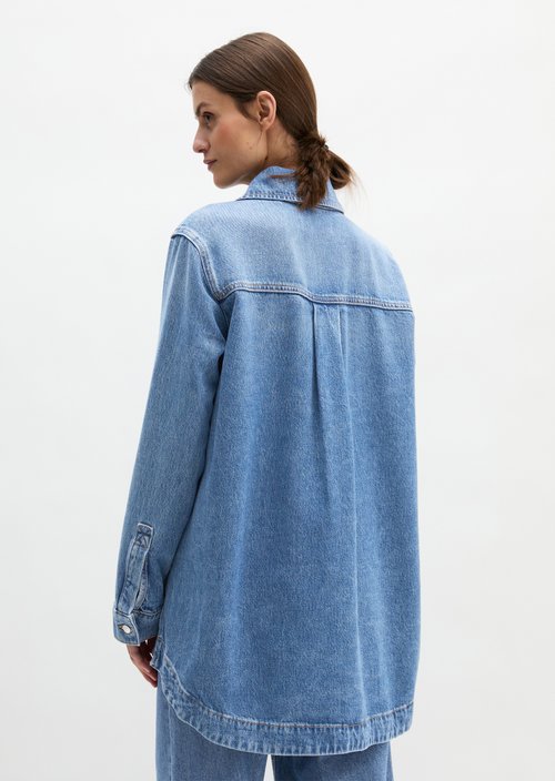 Relaxed denim blouse — Medium Blue