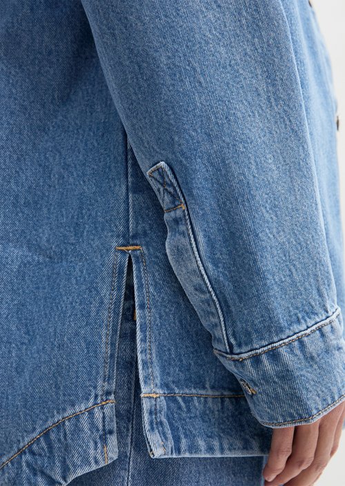Relaxed denim blouse — Medium Blue