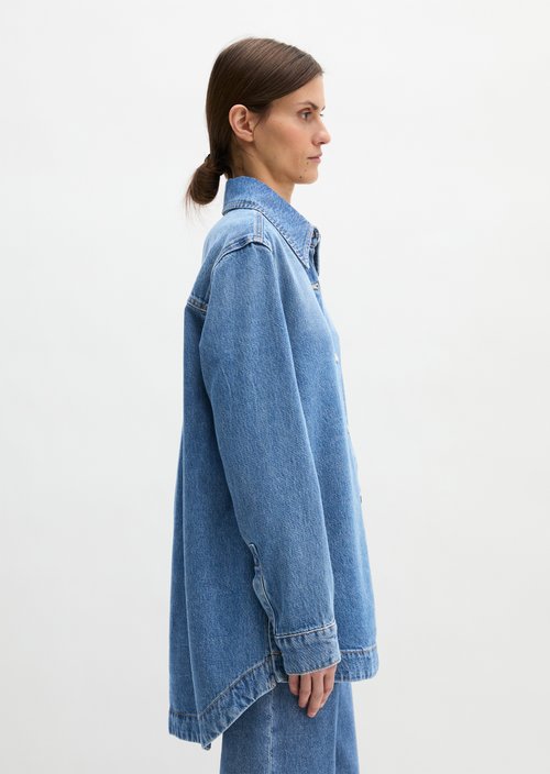 Relaxed denim blouse — Medium Blue