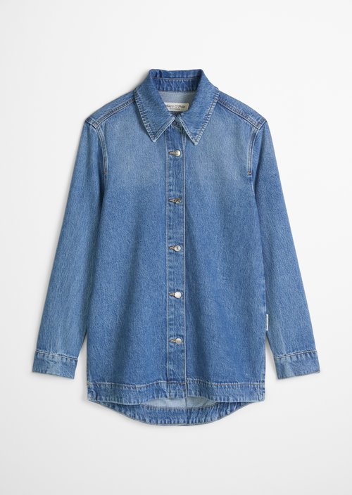 Relaxed denim blouse — Medium Blue