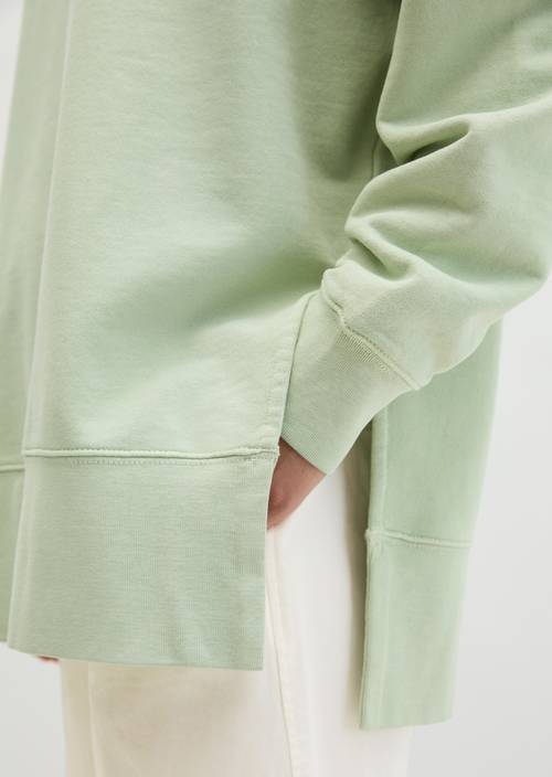 Logo-Sweatshirt loose Calm Sage in Detailansicht